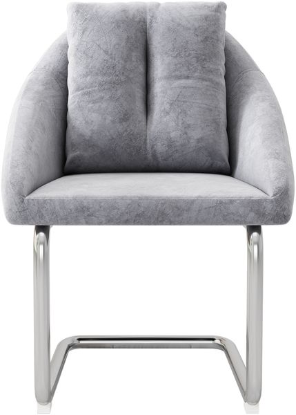Dreh- Esszimmerstuhl 2er-Set H 82 x T 59 x B 65 cm, Samtbezug in Grau, Metallgestell Bild 8