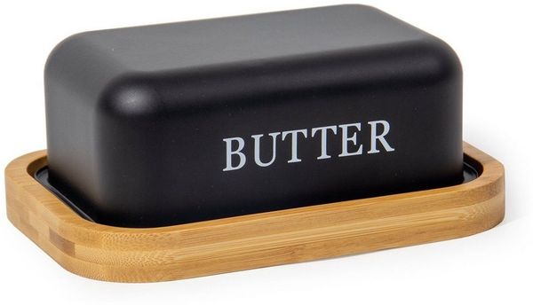 Zedelmaier Butterdose Butterdose,Butterglocke für 250g Butter,mit nachhaltigem holzdeckel, (Packung)