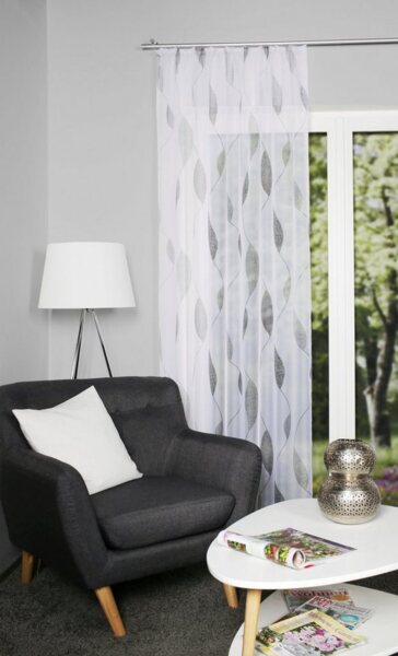 HOME WOHNIDEEN Gardine PAOLO, Kräuselband (1 St), halbtransparent, Voile, halbtransparent Bild 5