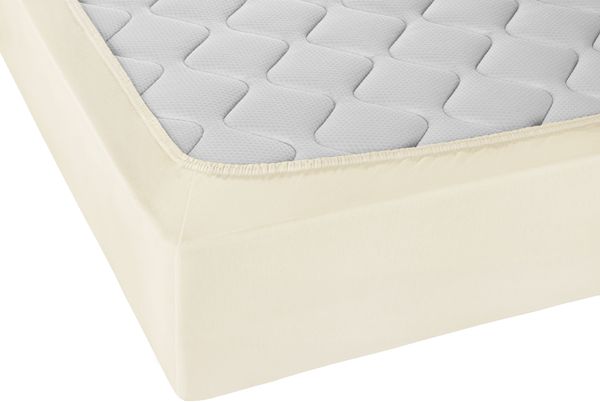 Castell Jersey-Stretch-Spannbetttuch, Natur, 1x 180x200 cm - 200x200 cm, 180x200 cm Bild 2