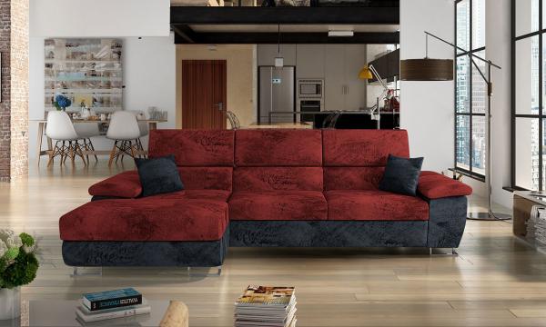 Ecksofa Cotere Mini Premium, Seite: Links, Farbe: Sorriso 01 + Sorriso 12 + Sorriso 01