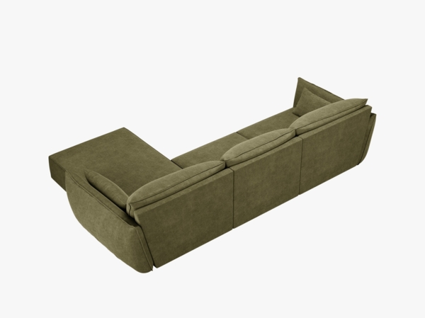 Micadoni Ecksofa Kaelle 4-Sitzer Rechts Chenille Over The Horizon Grün Bild 3