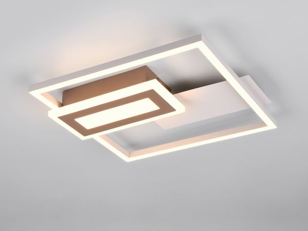 Trio Leuchten LED Deckenleuchte Spiro 22W, coffee