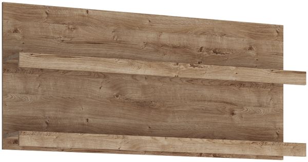 Wandboard 135,3cm mit 2 Ablageböden in Eiche Nb. FORTALEZA-129, B/H/T ca. 135,3/62/22 cm
