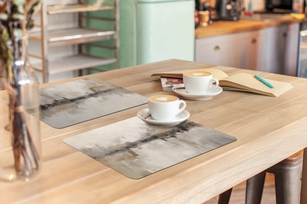 MuchoWow Platzset Moderne Kunst - Abstrakt - Beige, (6-St), Platzsets, Tischset, Abwaschbar, Tischsets, Platzdeckchen Bild 2