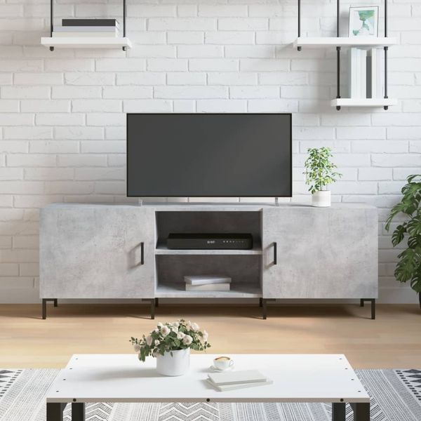 vidaXL TV-Schrank Betongrau 150x30x50 cm Holzwerkstoff 829104