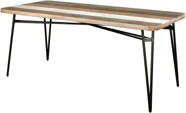 Livin Hill Esstisch Adesso Grautöne und Beige, schwarze Beine ADESD05-180