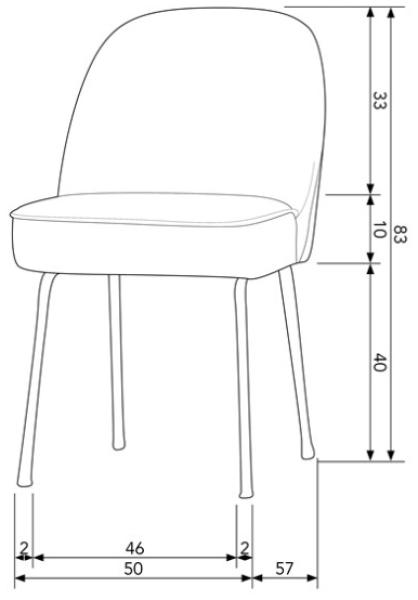 Esszimmerstuhl Vogue Samt, Kaki Bild 6