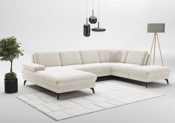 sit&more Wohnlandschaft Morris Jubi U-Form, B: 300 cm, mit Armteilfunktion & 1 Zierkissen, optional Bettfunktion