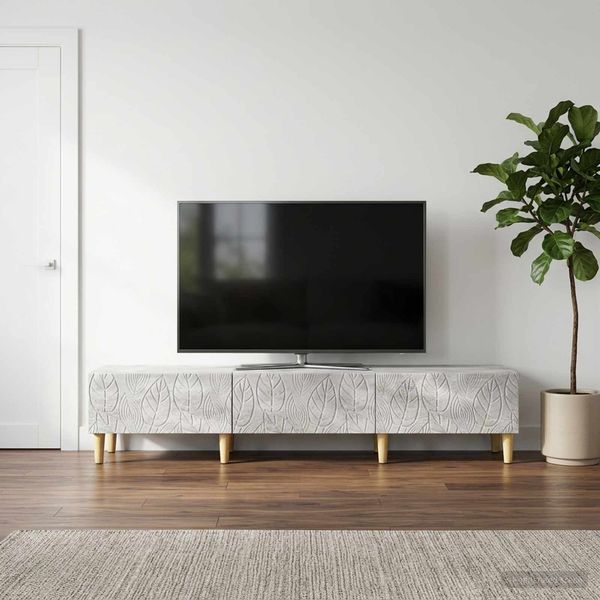 vidaXL TV-Schränk 147 x 34,5 x 30 cm Betongrau Holzwerkstoff 895168