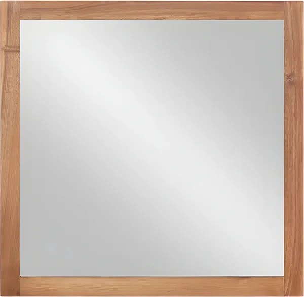 Vente-unique - SEPANG Spiegel Holz, Platte Braun - B 0,2 cm x H 60 cm x L 60 cm