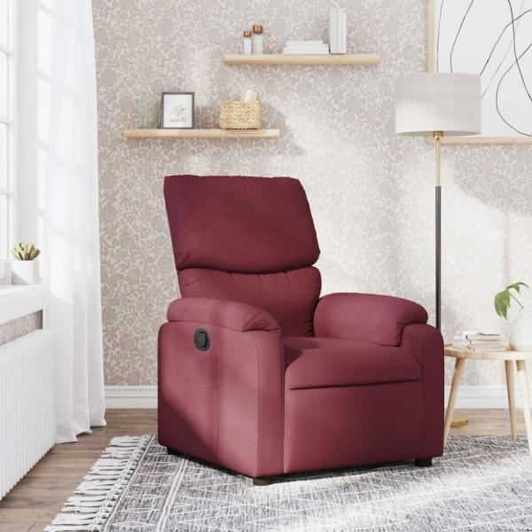 vidaXL Relaxsessel Weinrot Stoff 373413