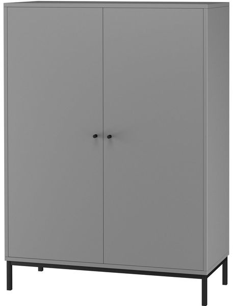 loft24 Hochschrank Cecilie Midischrank aus MDF/ Spanplatte, 2 Türen