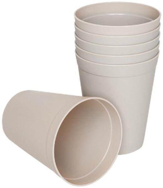 MICHELINO 6-tlg. Mehrweg Kunststoffbecher Serie Alythia Beige