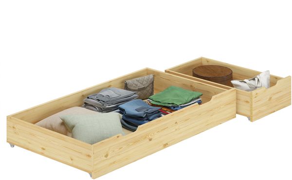 Erst-Holz Bettkasten - 2-teilig - Kiefer Natur - 90.10-S4-2