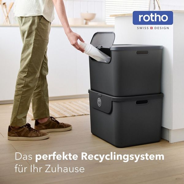 ROTHO Mülltrennsystem, Behälter ideal für Mülltrennung & Recycling