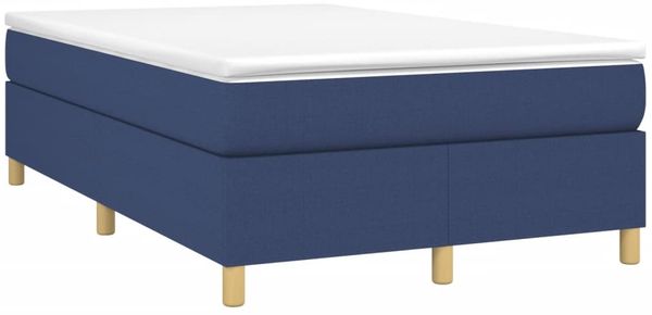 vidaXL Boxspringbett mit Matratze Blau 120x190 cm Stoff 3269696 Bild 2