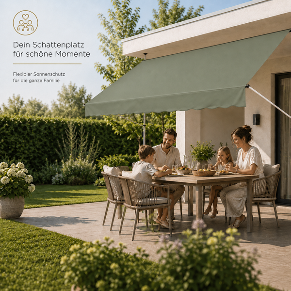 Strattore Klemmmarkise / Balkonmarkise Sonnenschutz 350 cm - Matcha Grün