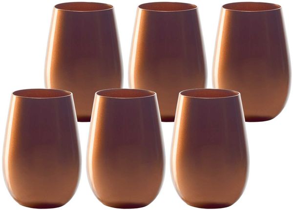 Stölzle Lausitz ELEMENTS Becher 465 ml bronze 6er Set