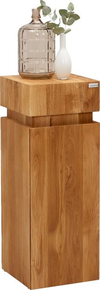 Linea Natura 'MAYA' Beistelltisch, Massivholz Wildeiche, 30 x 80 x 30 cm, mit 1 Schublade