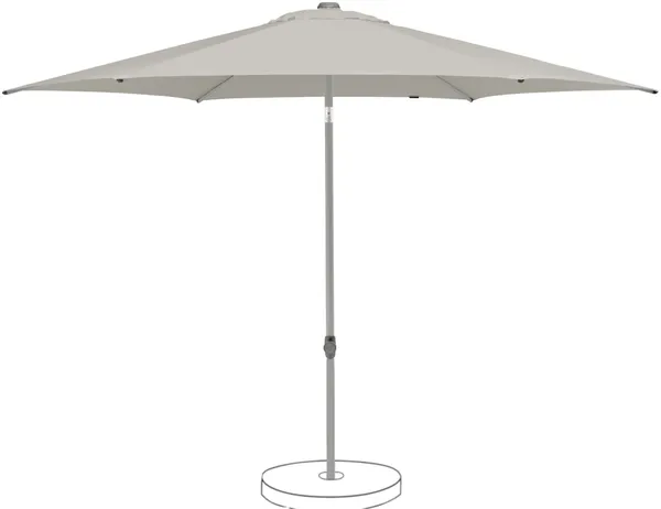 Suncomfort by Glatz Sonnenschirm / Mittelmastschirm "Pop Up 250", light grey, Ø 250cm