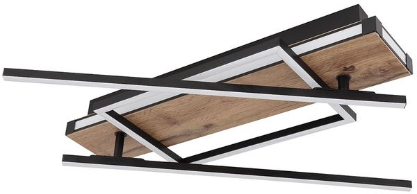LED Deckenleuchte, Holzoptik, Dreh-Schwenkbar, L 120 cm