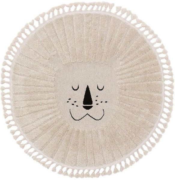 benuta Kinderteppich Momo, rund, Höhe: 11 mm, Kunstfaser, Berber, Ethno-Style, Wohnzimmer