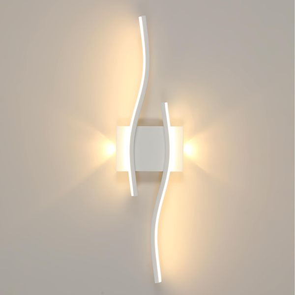 Comely LED Wandleuchte Innen Weiß 60CM, 20W 2250LM Mordern Wandlampe LED 3000K Warmweiß, Dekorative Wandbeleuchtung für Schlafzimmer Wohnzimmer Korridor Treppenhaus