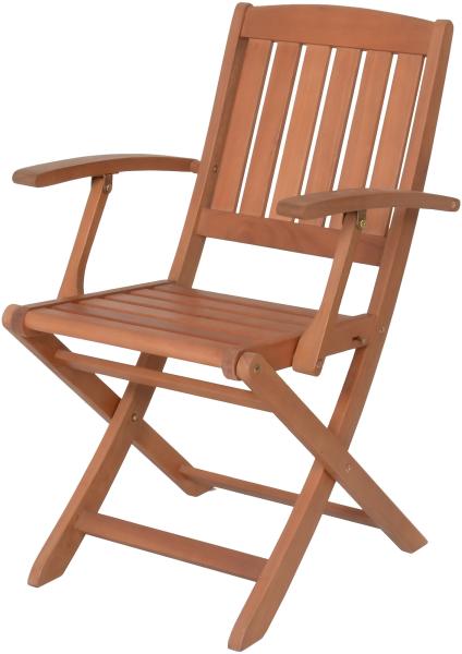 Klappstuhl Gartensessel " King " Eukalyptusholz Natur 2er Set