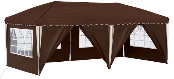 vidaXL Pop-up Partyzelt 575 x 288 x 245 cm Braun 42019808 Bild 2