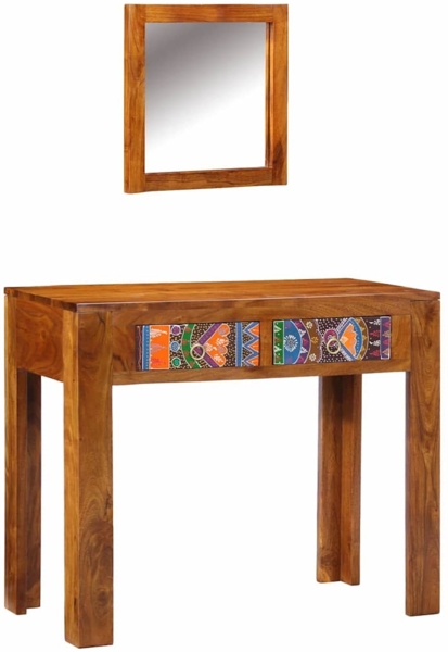vidaXL Schminktisch Braun 90 x 45 x 75 cm Massivholz Akazie 4016522