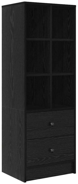 vidaXL Schreibtisch mit Stauraum mit Regal 2 pcs Schwarz Eichen-Optik 3337330 Bild 5