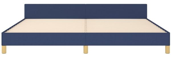 Bettgestell mit Kopfteil Blau 200x200 cm Stoff [3125006] Bild 6