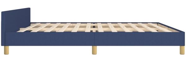 Bettgestell mit Kopfteil Blau 200x200 cm Stoff [3125006] Bild 7