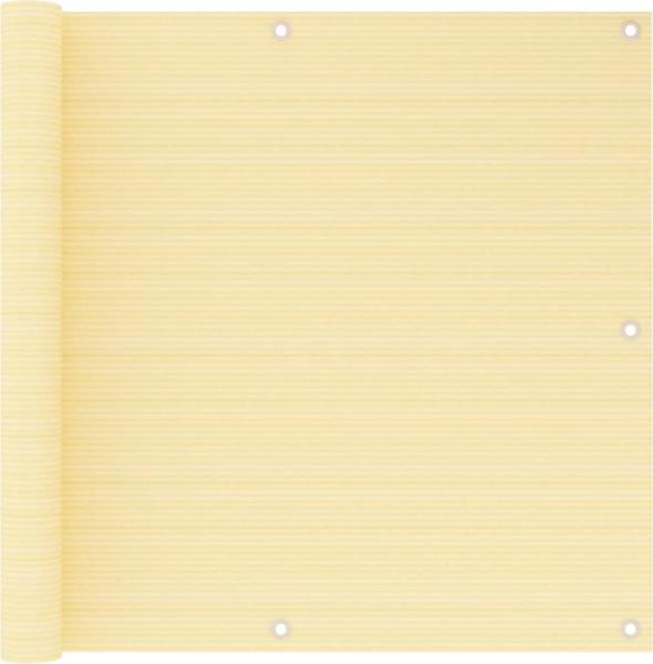 vidaXL Balkon-Sichtschutz Beige 90x600 cm HDPE 310915