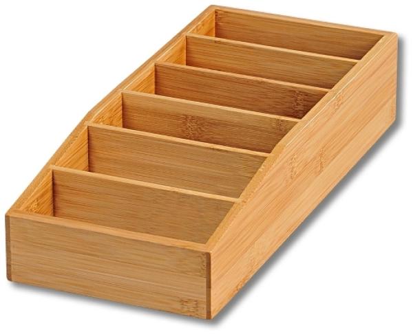 KESPER 70822 Aufbewahrungsbox aus Bambus 15 x 35 x 7 cm für Tütensuppen oder -saucen