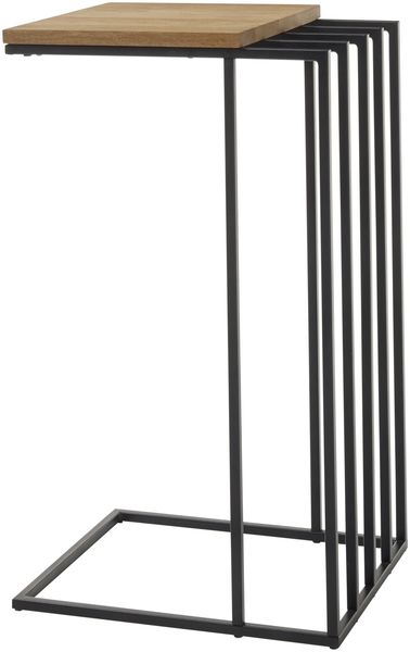 Beistelltisch >JUBA< in Eiche, Massivholz / Metall - 40x70x35cm (BxHxT)