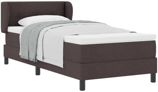 vidaXL Boxspringbett mit Matratze Dunkelbraun 80 x 200 cm Stoff 3339992 Bild 2