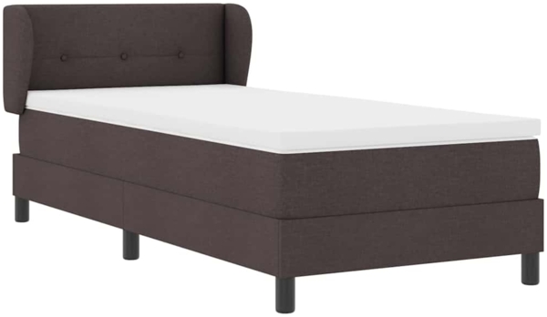 vidaXL Boxspringbett mit Matratze Dunkelbraun 80 x 200 cm Stoff 3339992 Bild 4