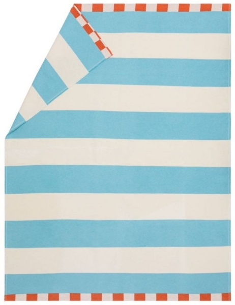 David Fussenegger Decke Luca Blockstreifen Hellblau (140x200 cm) 45572140 Bild 5