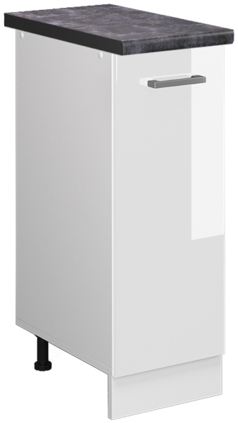 Apothekerschrank R-Line Weiß Hochglanz 30 cm , AP Anthrazit Vicco