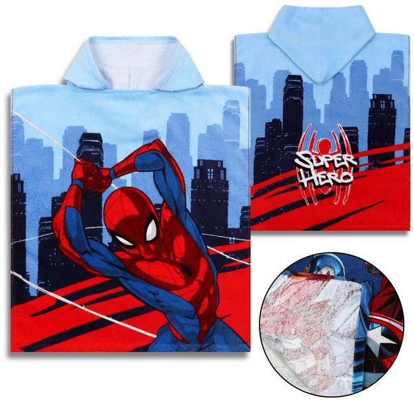 Sarcia. eu Kapuzenhandtuch MARVEL SpiderMan Kinderbadetuch für Jungen 50x115 cm