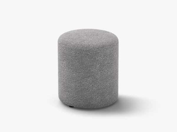Micadoni Pouf Dia 40cm Boucle Rolf Hellgrau
