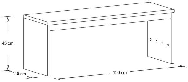 Lomadox Schuhbank CUENCA-137, Massivholz Buche, 120 cm breit, max. 200 kg belastbar