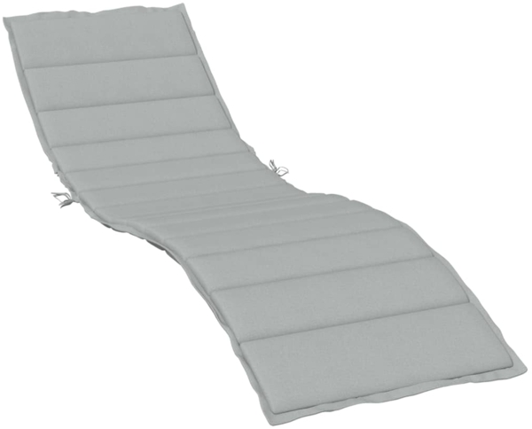 vidaXL Sonnenliegen-Auflage, Melange Hellgrau, 4 x 200 x 50 cm