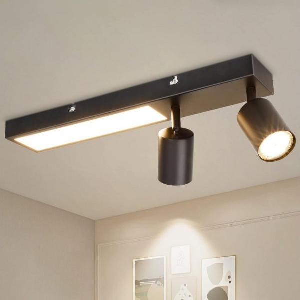 Diyarts LED Deckenstrahler, LED wechselbar, Warmweiß, modern LED Deckenspot, Deckenlampe, 1 oder 2 Flammig