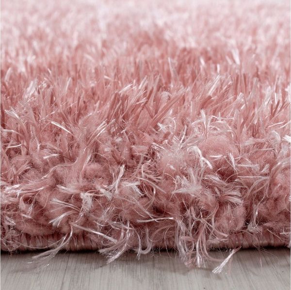 SIMPEX24 Teppich Unicolor - Einfarbig, Rund, Höhe: 50 mm, Teppich Wohnzimmer Shaggy Einfarbig Flauschig versch. Farben und Größ.