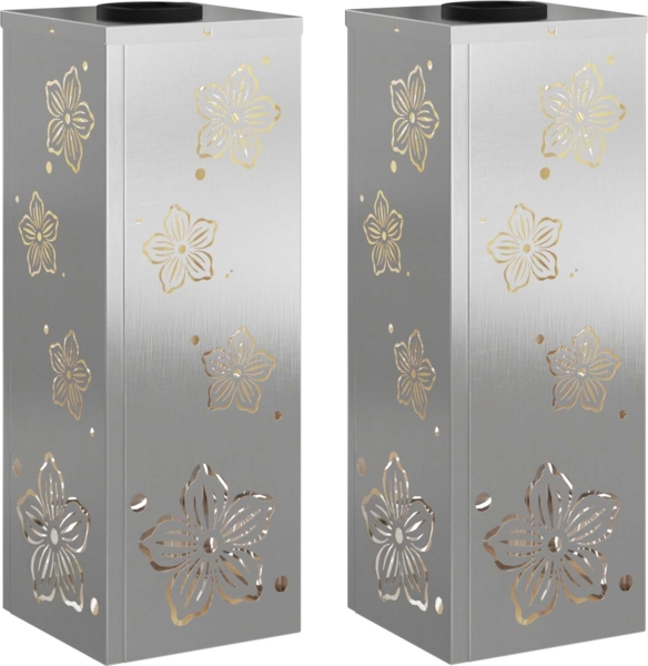 vidaXL Solar LED Weg Licht 2 pcs Edelstahl Edelstahl 879741