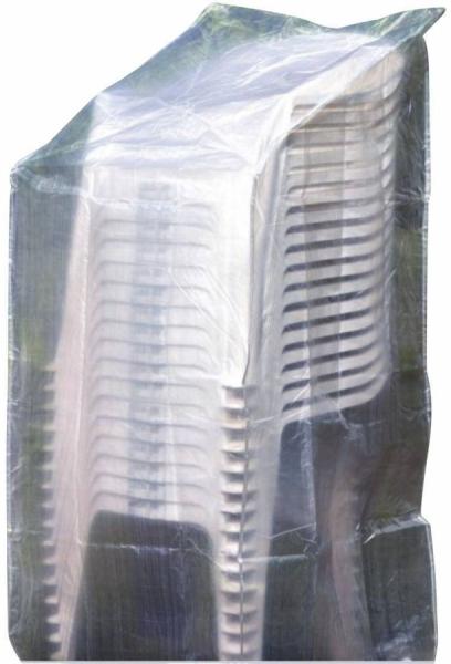 Schutzhülle Hülle für Gartenstühle Stapelstühle 110/150x65x65 transparent 1926