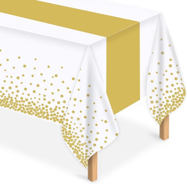 ABC 4-teiliges Tischdecke-Set, für Weihnachten, gold, Kunststoff / Textil, 4 x 38 x 20 cm